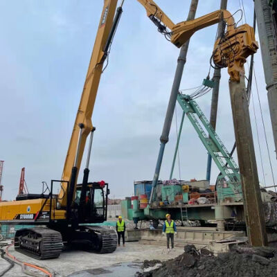 Hydraulic Pile Driver - 3700kg Vibro Hammer, 24m Piling Capacity
