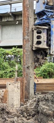 35 টন SHANTUI Excavator সঙ্গে সাইড গ্রিপ হাইড্রোলিক পিল ড্রাইভার জন্য 6-12M দৈর্ঘ্য