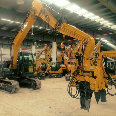 শীট পাইলিং নির্মাণ প্রকল্পের জন্য XCMG ভাইব্রেটিং পাইল ড্রাইভার