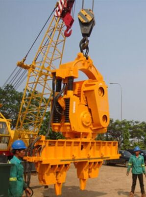 DZ120A Electric Vibratory Pile Driver – Zero Emissions Outdoor Sensitive Environments & Adjustable Impact Frequency Control For 600-2000mm Piles