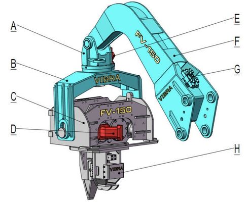 Sheet Pile Driver - 8m Depth & Flexible Control for Excavators